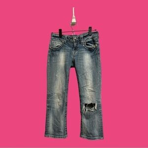 Miss Me Distressed and Embellished Jeans Designed for Buckle Vintage Size 27